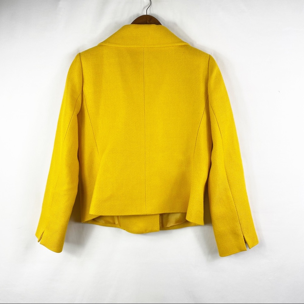 TALBOTS Women's Yellow Wool Blend Coat NWT in Size 12P - Picture 7 of 7